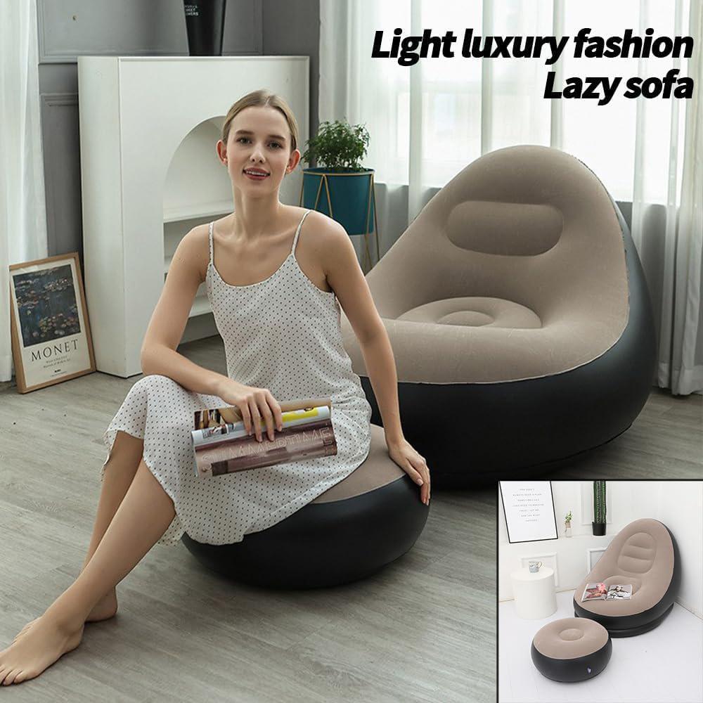 Fauteuil gonflable avec Repose-Pieds – Votre Nouveau Compagnon de Détente