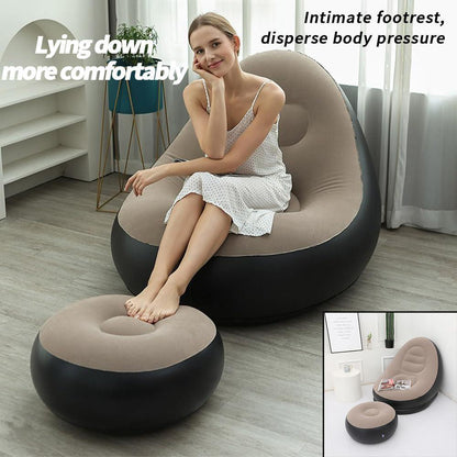 Fauteuil gonflable avec Repose-Pieds – Votre Nouveau Compagnon de Détente